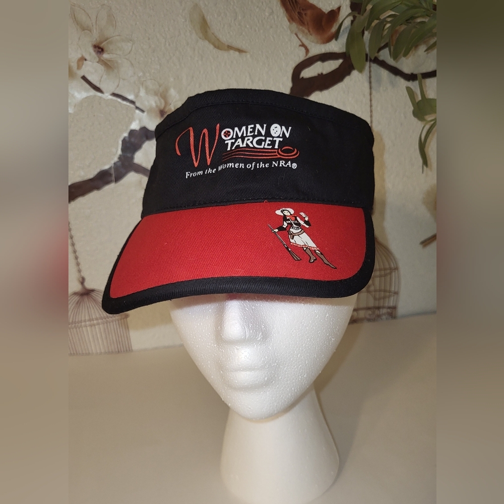 Women On Target NRA national Rifle Association  Red Sun Visor